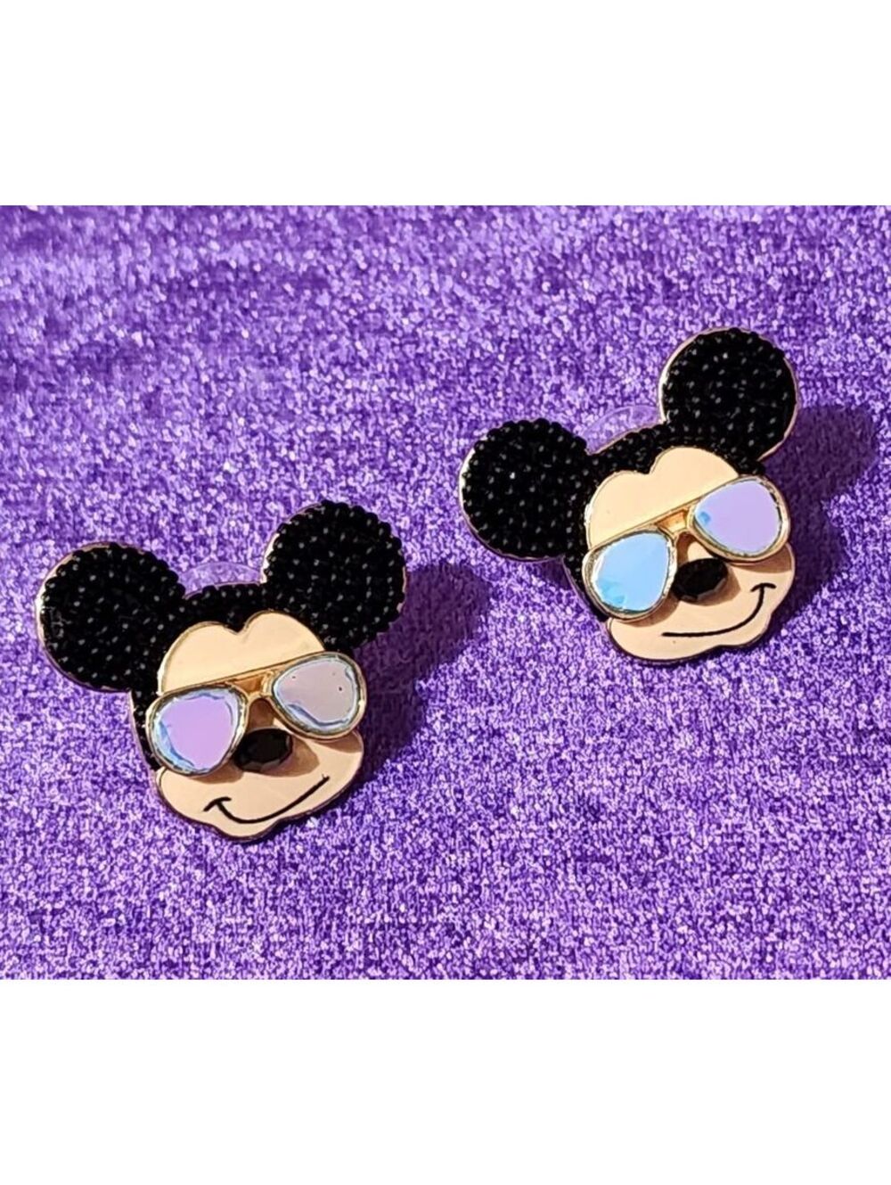 Disney x BaubleBar Mickey Mouse Enamel Earrings with Reflective Sunglasses